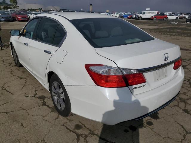 1HGCR2F37DA201556 - 2013 HONDA ACCORD LX WHITE photo 2