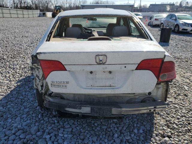 1HGFA16508L005176 - 2008 HONDA CIVIC LX WHITE photo 6