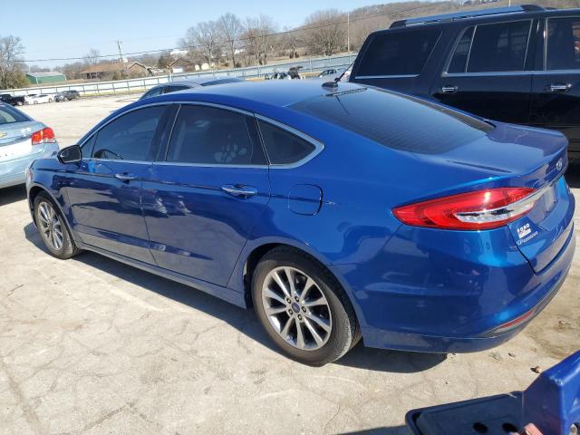 3FA6P0HD4HR396786 - 2017 FORD FUSION SE BLUE photo 2