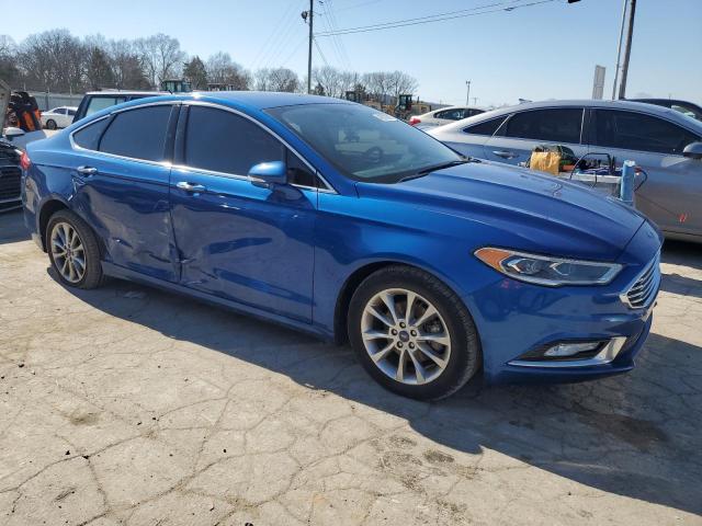 3FA6P0HD4HR396786 - 2017 FORD FUSION SE BLUE photo 4