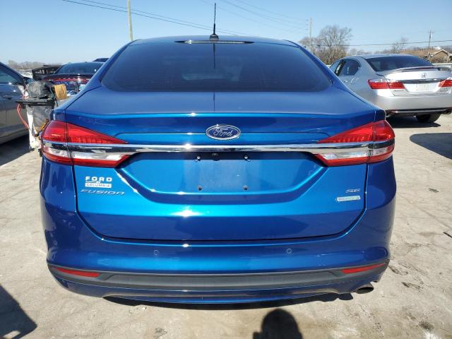 3FA6P0HD4HR396786 - 2017 FORD FUSION SE BLUE photo 6