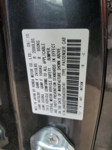 JH4CU2F65AC039741 - 2010 ACURA TSX GRAY photo 12