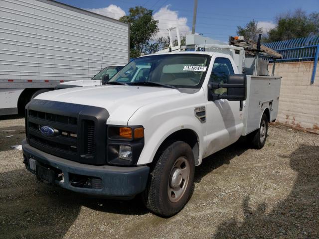 1FDSF30508EC15490 - 2008 FORD F350 SRW SUPER DUTY WHITE photo 1