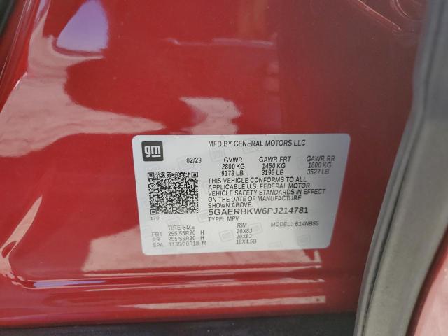 5GAERBKW6PJ214781 - 2023 BUICK ENCLAVE ESSENCE Բորդո լուսանկար 13