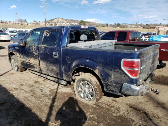 1FTFW1CT5BFD27160 - 2011 FORD F150 SUPERCREW BLUE photo 2