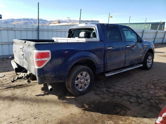 1FTFW1CT5BFD27160 - 2011 FORD F150 SUPERCREW BLUE photo 3