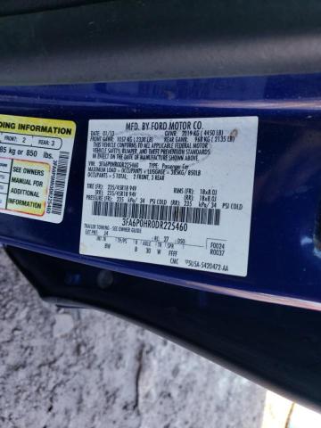 3FA6P0HR0DR225460 - 2013 FORD FUSION SE BLUE photo 13