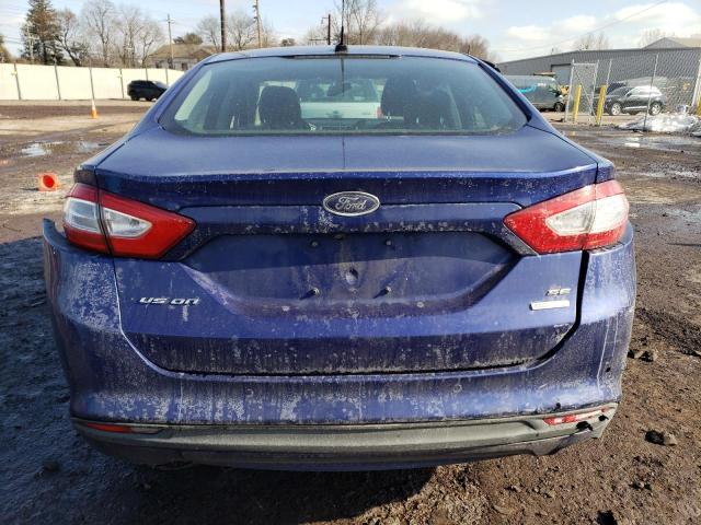 3FA6P0HR0DR225460 - 2013 FORD FUSION SE BLUE photo 6