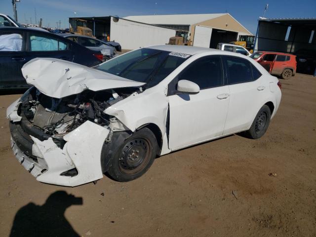 2T1BURHE2KC226406 - 2019 TOYOTA COROLLA L WHITE photo 1