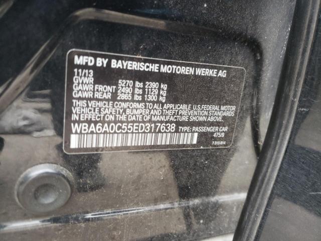 WBA6A0C55ED317638 - 2014 BMW 640 I GRAN COUPE BLACK photo 13
