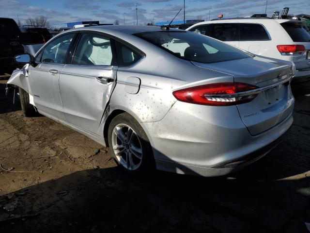 3FA6P0LU2JR249346 - 2018 FORD FUSION SE HYBRID SILVER photo 2