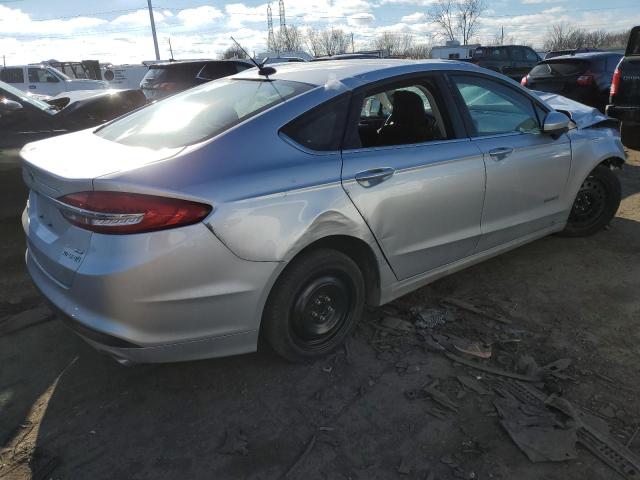 3FA6P0LU2JR249346 - 2018 FORD FUSION SE HYBRID SILVER photo 3