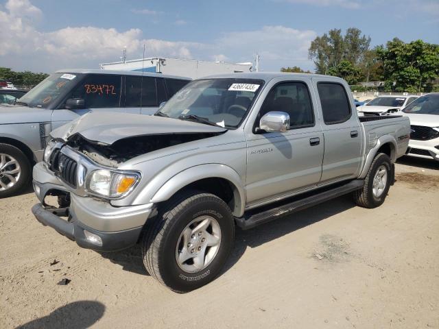 5TEGN92N22Z031251 - 2002 TOYOTA TACOMA DOUBLE CAB PRERUNNER SILVER photo 1