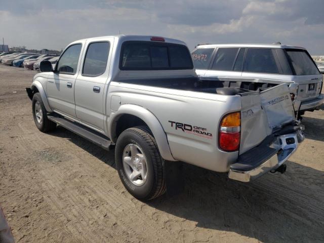 5TEGN92N22Z031251 - 2002 TOYOTA TACOMA DOUBLE CAB PRERUNNER SILVER photo 2