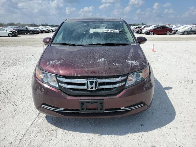 5FNRL5H65FB036961 - 2015 HONDA ODYSSEY EXL BURGUNDY photo 5