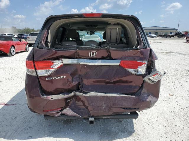 5FNRL5H65FB036961 - 2015 HONDA ODYSSEY EXL BURGUNDY photo 6