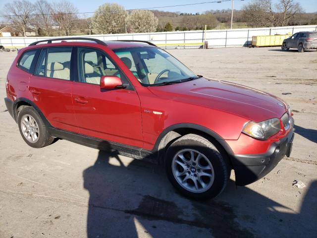 WBXPA73414WC41304 - 2004 BMW X3 2.5I MAROON photo 4