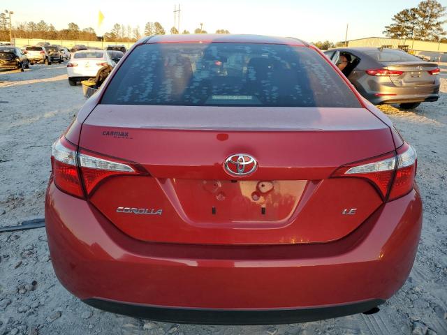 2T1BURHE3GC595637 - 2016 TOYOTA COROLLA L RED photo 6