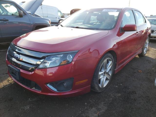 3FAHP0KC1CR191394 - 2012 FORD FUSION SPORT RED photo 1