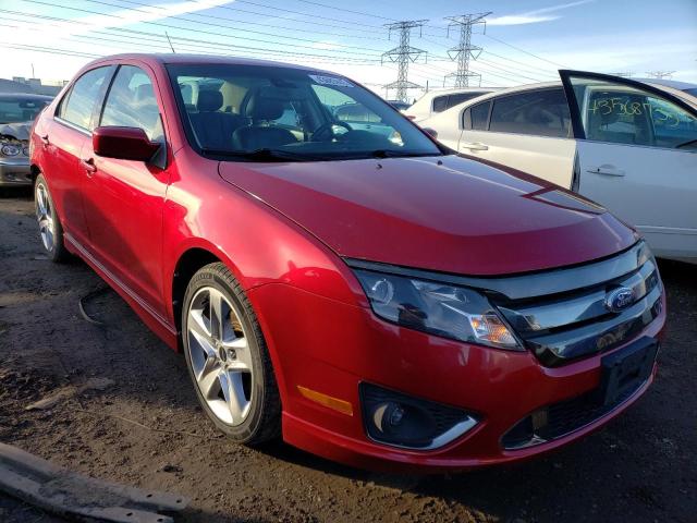 3FAHP0KC1CR191394 - 2012 FORD FUSION SPORT RED photo 4