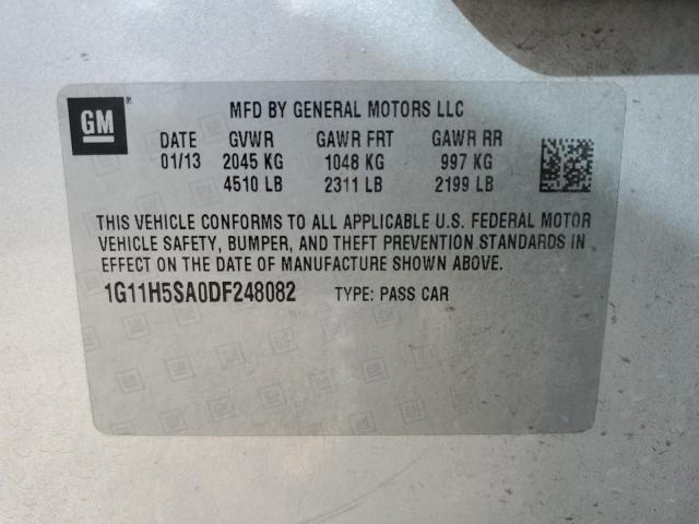 1G11H5SA0DF248082 - 2013 CHEVROLET MALIBU LTZ GRAY photo 12