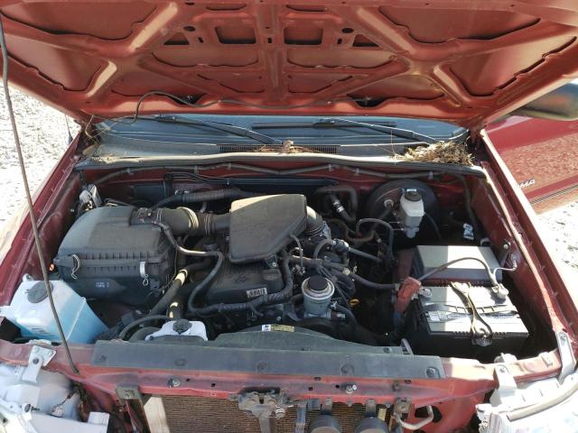 5TETX22N37Z377249 - 2007 TOYOTA TACOMA ACCESS CAB მუქწითელი ფოტო 11