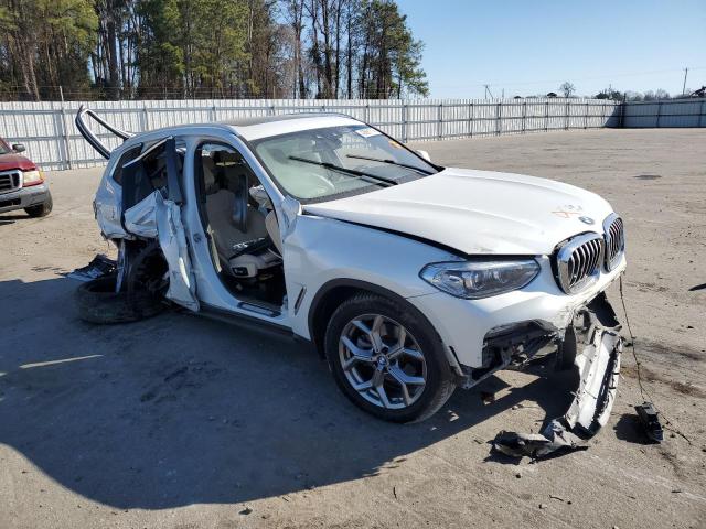 5UXTY3C01M9E37348 - 2021 BMW X3 SDRIVE30I WHITE photo 4