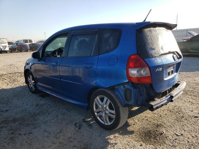 JHMGD386X8S045829 - 2008 HONDA FIT SPORT BLUE photo 2