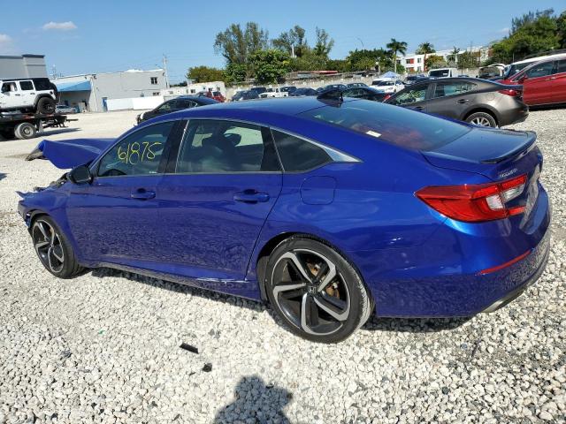 1HGCV1F39MA080731 - 2021 HONDA ACCORD SPORT BLUE photo 2