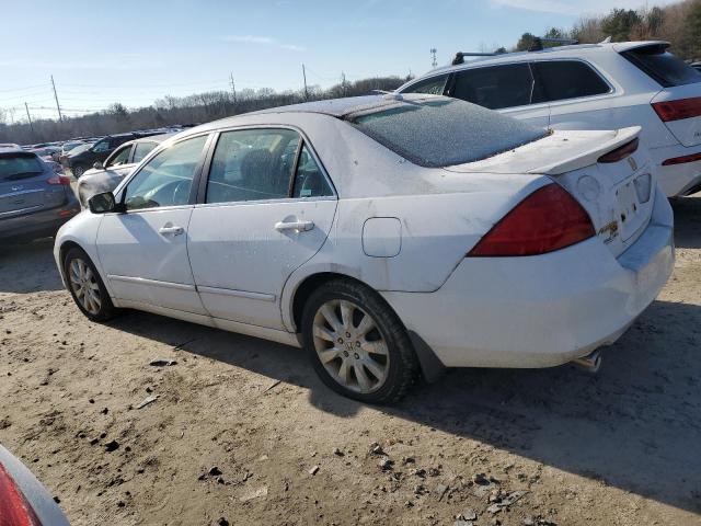 1HGCM66837A001652 - 2007 HONDA ACCORD EX WHITE photo 2