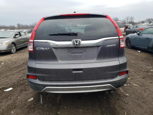 2HKRM4H53FH706460 - 2015 HONDA CR-V EX GRAY photo 6