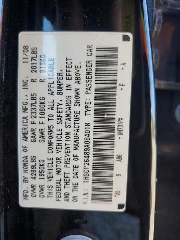 1HGCP26489A064018 - 2009 HONDA ACCORD LXP BLACK photo 13