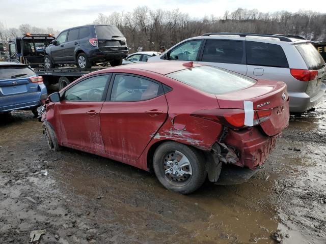 KMHDH4AE4GU525637 - 2016 HYUNDAI ELANTRA SE BURGUNDY photo 2