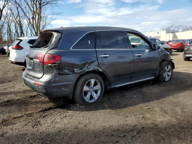 2HNYD2H30CH547524 - 2012 ACURA MDX TECHNOLOGY GRAY photo 3