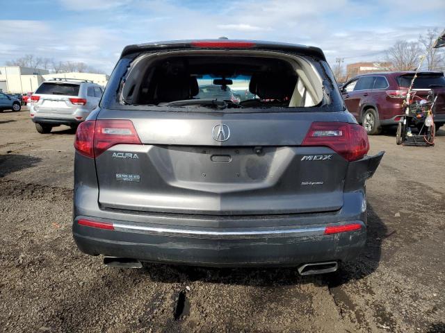 2HNYD2H30CH547524 - 2012 ACURA MDX TECHNOLOGY GRAY photo 6