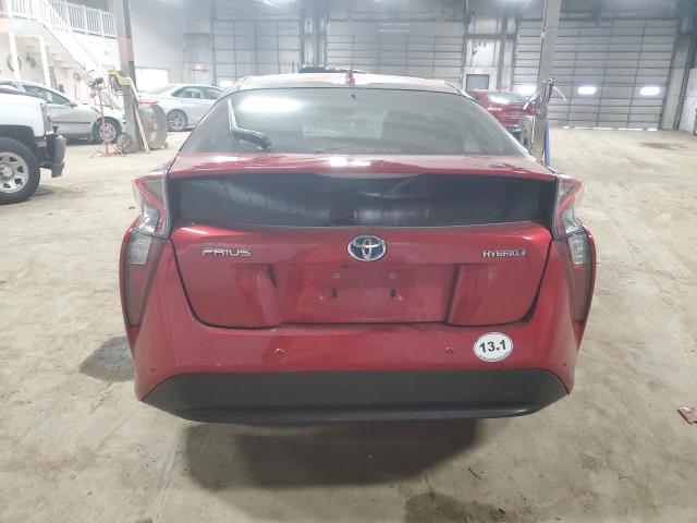 JTDKARFU5H3537820 - 2017 TOYOTA PRIUS MAROON photo 6