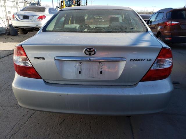 4T1BE32K02U008696 - 2002 TOYOTA CAMRY LE SILVER photo 6