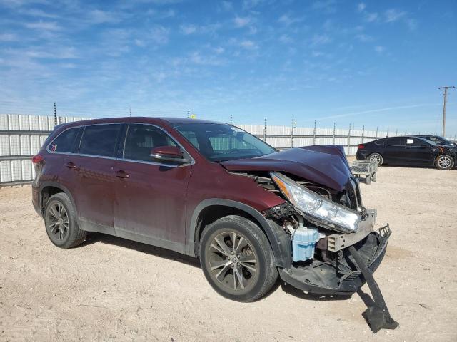 5TDZARFH5KS060877 - 2019 TOYOTA HIGHLANDER LE MAROON photo 4