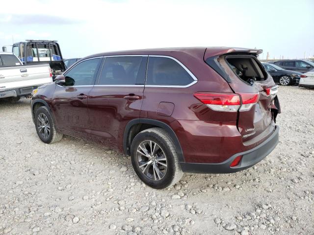 5TDZARFH1JS040236 - 2018 TOYOTA HIGHLANDER LE BURGUNDY photo 2