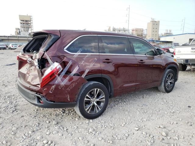 5TDZARFH1JS040236 - 2018 TOYOTA HIGHLANDER LE BURGUNDY photo 3