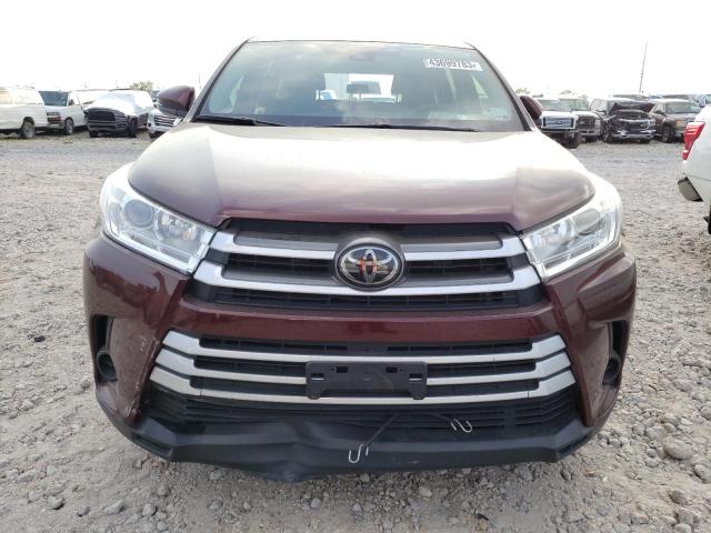 5TDZARFH1JS040236 - 2018 TOYOTA HIGHLANDER LE BURGUNDY photo 5