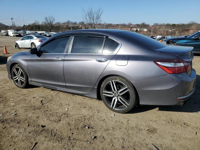 1HGCR2F66GA021323 - 2016 HONDA ACCORD SPORT GRAY photo 2