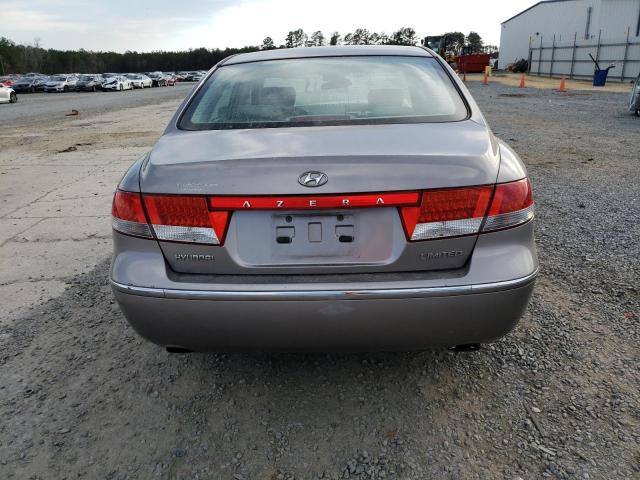 KMHFC46FX6A108127 - 2006 HYUNDAI AZERA SE SILVER photo 6