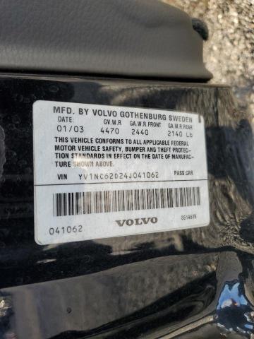 YV1NC62D24J041062 - 2004 VOLVO C70 HPT BLACK photo 12