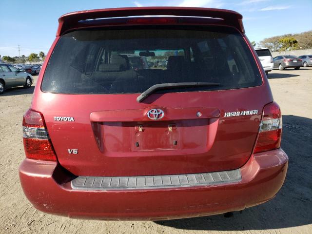 JTEDP21A170142668 - 2007 TOYOTA HIGHLANDER SPORT RED photo 6