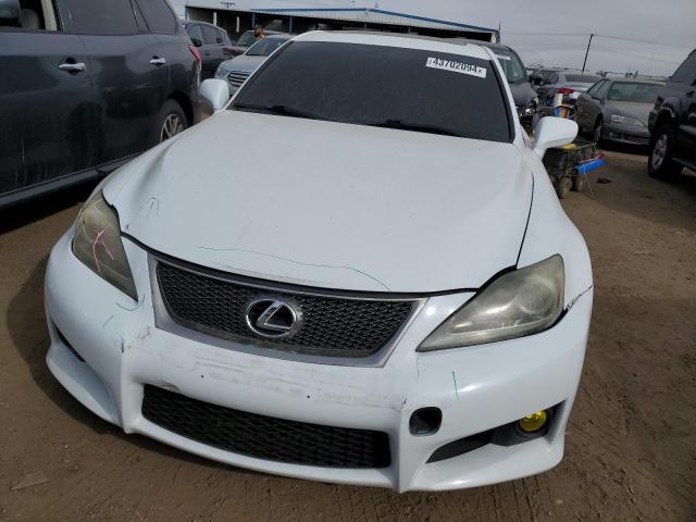 JTHBP5C2XD5011285 - 2013 LEXUS IS F WHITE photo 5