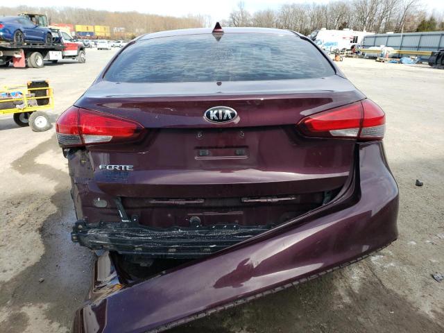 3KPFL4A7XJE247524 - 2018 KIA FORTE LX BURGUNDY photo 6