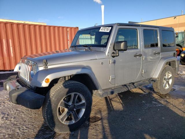 1C4HJWEG9JL893987 - 2018 JEEP WRANGLER U SAHARA SILVER photo 1