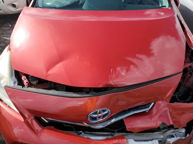 JTDZN3EU5C3067623 - 2012 TOYOTA PRIUS V RED photo 11