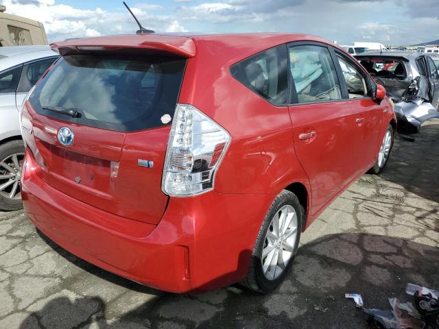 JTDZN3EU5C3067623 - 2012 TOYOTA PRIUS V RED photo 3